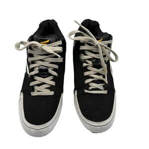 Easton Elite Mid-Top Baseball Cleats, Size 9.5, Black & White Athletic Shoes